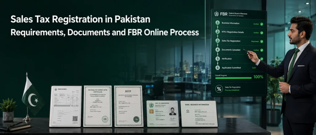 Sales Tax Registration in Pakistan Requirements, Documents and FBR Online Process 