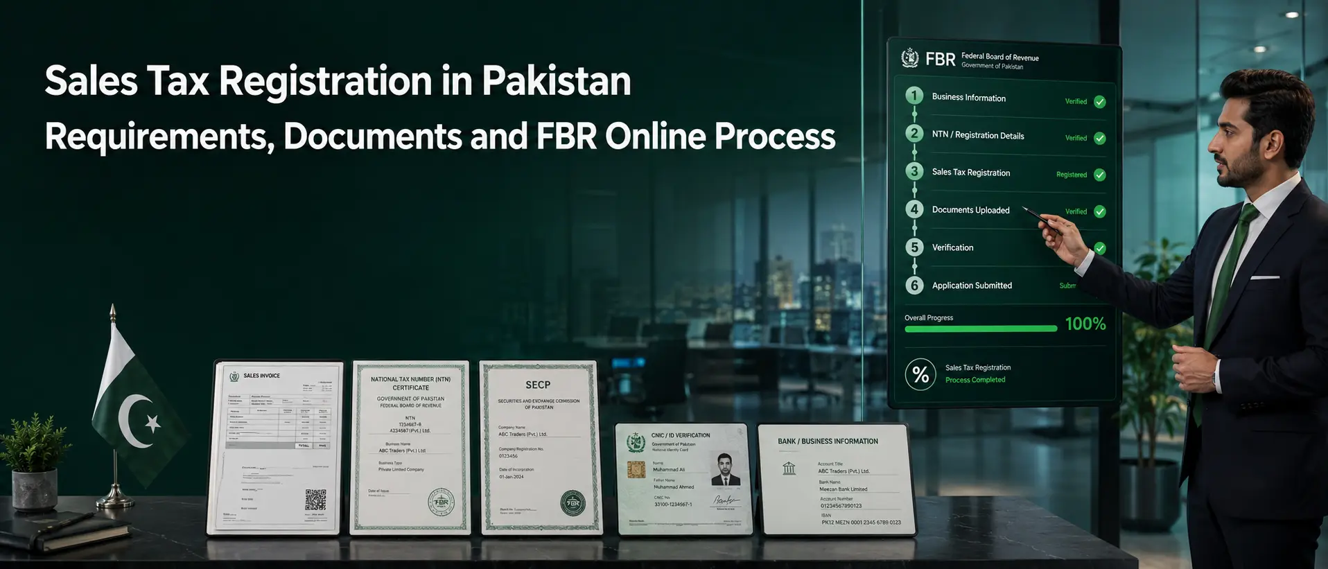 Sales Tax Registration in Pakistan Requirements, Documents and FBR Online Process 